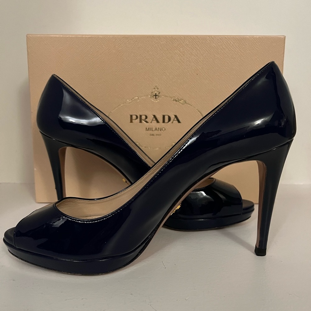 PRADA peep toe heels